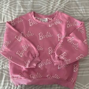 Zara Kids Barbie Brand Pink Logo SweatShirt